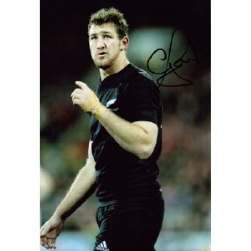 Chris Jack Signed 8x12 New Zealand All Blacks Rugby Photograph